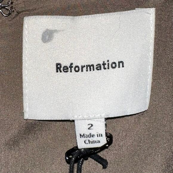 NWT Reformation Coco Pencil Midi Dress in Cafe Size 2 - Picture 3 of 16